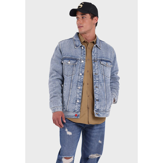 Chaqueta Denim Con Sherpa Hombre Soviet Sjkh702de