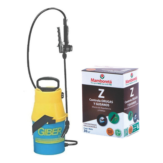 Pulverizador Giber 5lt Con Insecticida Mamboreta Z 30cc