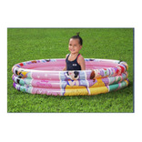 Piscina Tres Aros 122cm Diseño De Princesa Bestway 91047 Color Rosado