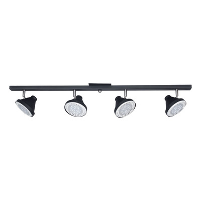 Aplique Plafon 4 Luces Negro Spot  Ar111 Apto Led Oslo