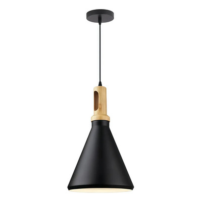 Colgante 1 Luz Siena 1 Negro Apto Led E27 Deco Luz Desing Negro