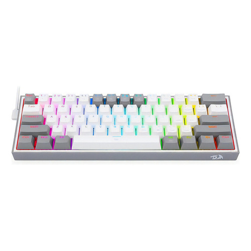 Teclado Mecánico Gaming Outemu Red Con Luz Rgb De Gama Alta Color Del Teclado White Grey Idioma Inglés Us