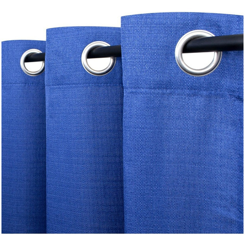 Pack Cortina Confeccionada Brocato Salerno Marca Palermo Color Azul