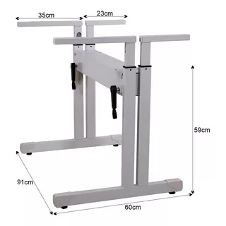 Mesa Ergonômica Regulagem De Altura E Tampos 120x45 E 120x35