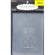 Darice Embossing Folder Cupcake With A Candle
