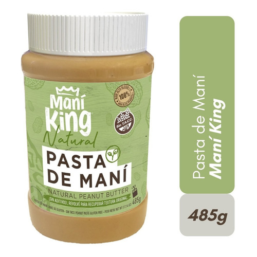 Pasta De Mani Natural Mani King X 485g Sin Tacc