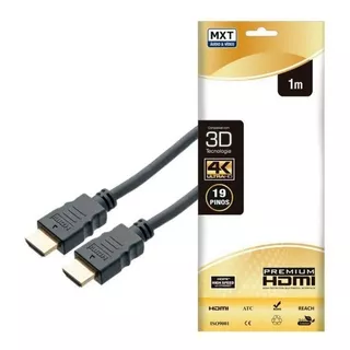 Cabo Hdmi 2.0 19 Pinos Premium - 4k Ultra Hd / 3d - 1 Metro