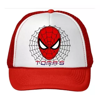 Gorras Fiestas Niños Spiderman Hombre Araña Personalizadas