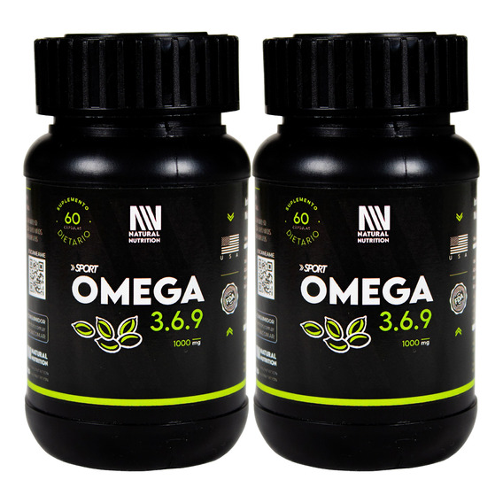 Natural Nutrition Kit X2 Omega 3 6 9 Sport Suplemento 3c