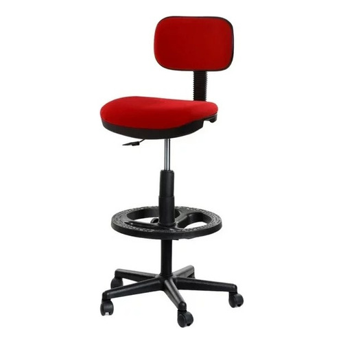 Silla de escritorio Integral Office GL Lógica cajera SCLN ergonómica  roja con tapizado de tela