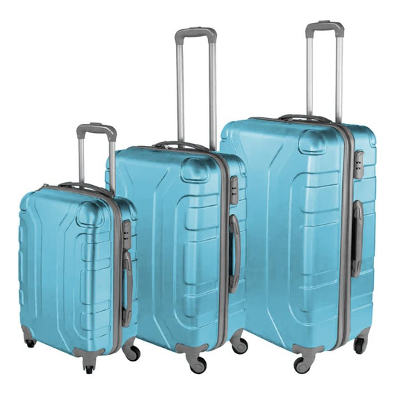 Set De 3 Valijas De Viaje Rígidas Arye Con Ruedas