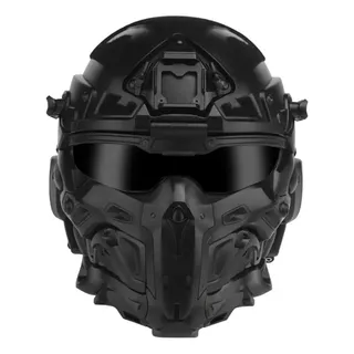 Máscara Capacete W-ronin Assault Com Cooler Rádio Airsoft 