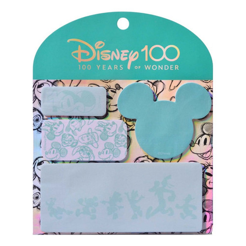 Set De Notas Disney 100 Años Mooving X 100 Hojas Adhesivas