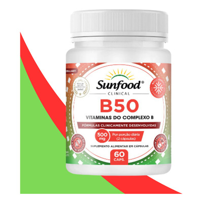 Vitamina B50 500mg - 60 Softgels Sunfood Clinical