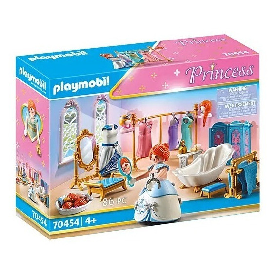 Figura Armable Playmobil Princess Vestidor Con Bañera 86 Pc