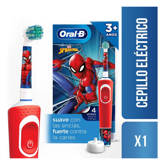 Cepillo Dental Electrico Oral-b Spiderman + 3a X 1und