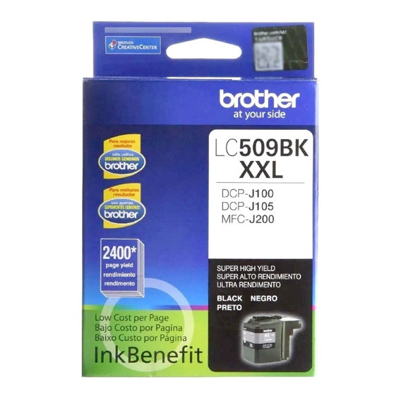 Cartucho Brother Lc509bk Negro Original Dcp J100 Dcp J105