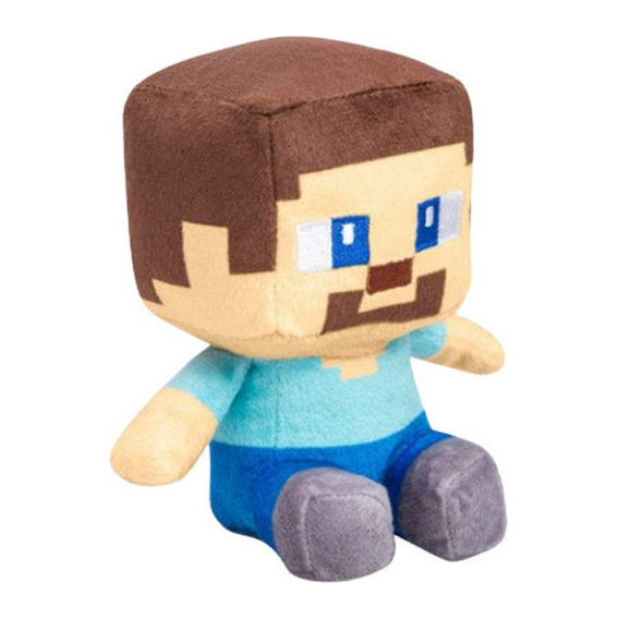 Muñeco De Peluche Minecraft Sentado Steve