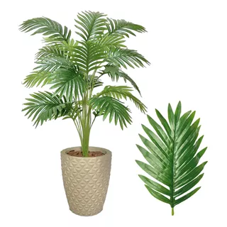 Planta Artificial Palmeira + Vaso Polietileno Cores