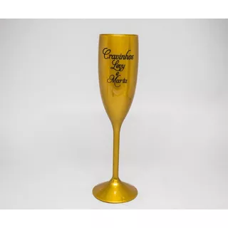 Kit 50 Taças De Champagne 160ml Acrílica Personalizadas