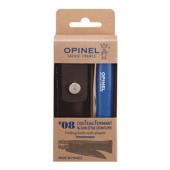 Cuchillo Opinel N°8 Trekking Azul Con Funda