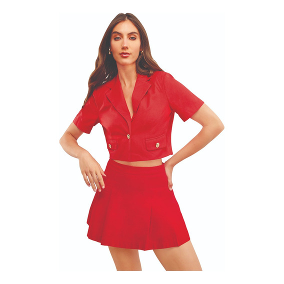 Falda Short Mujer Rojo 903-15