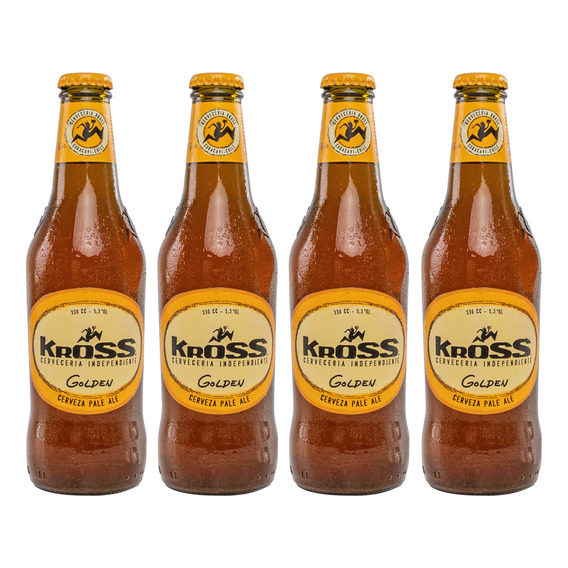 Pack 4x Cerveza Kross Golden 330cc Botella