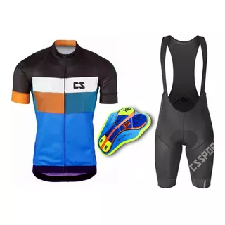 Conjunto De Ciclismo Cs Sport Sky + Calza Gel Importados 