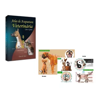 Livro Atlas Acupuntura  Veterinária E Mapa Acupuntura Veterinária Cães E Gatos