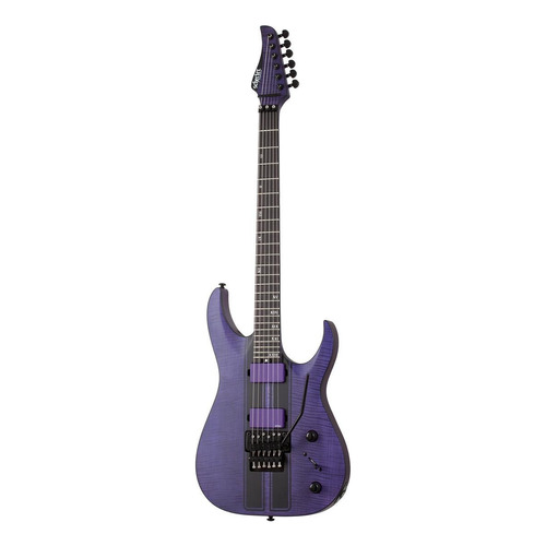 Guitarra eléctrica Schecter Banshee GT FR de caoba satin trans purple con diapasón de ébano