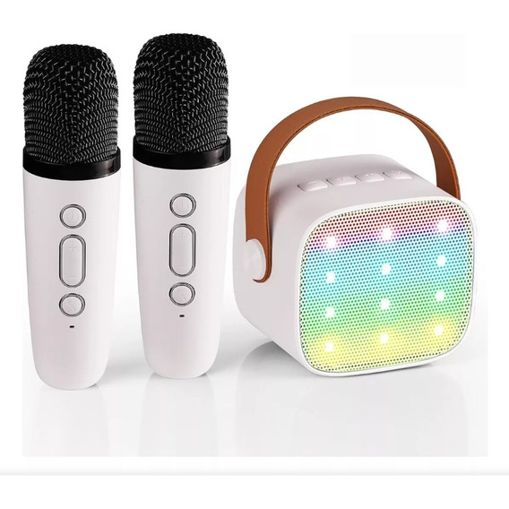 Mini Bluetooth Máquina De Karaoke Para Niños Con 2 Micrófono