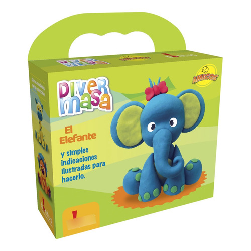 Divermasa Para Crear Animales El Elefante Bontus Dgl Games Color Azul