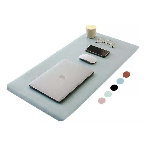 Alfombrilla Mousepad De Cuero Impermeable Reversible 80x40