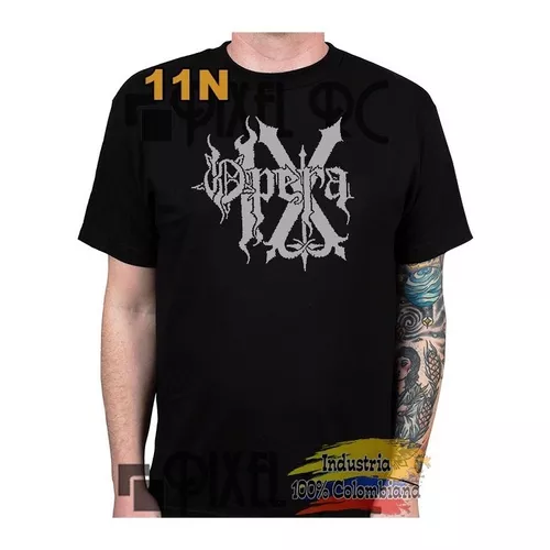 Camiseta Opera Ix Banda Black Metal Tipo Retro Pixel Rc 
