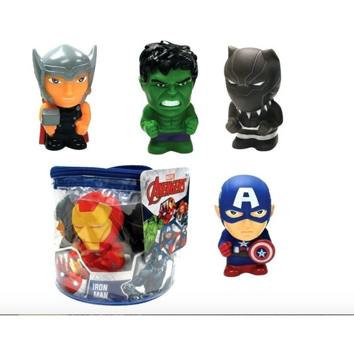 Avengers Set X5 Figuras Goma Tipo Funko Pop Tapimovil