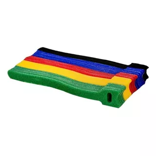 Organizador Fios Cabos Velcro Dupla Face 15cm 30pçs - Full Cor Colorido