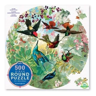 Puzzle Rompecabezas 500 Piezas Eeboo Redondo Colibrí 