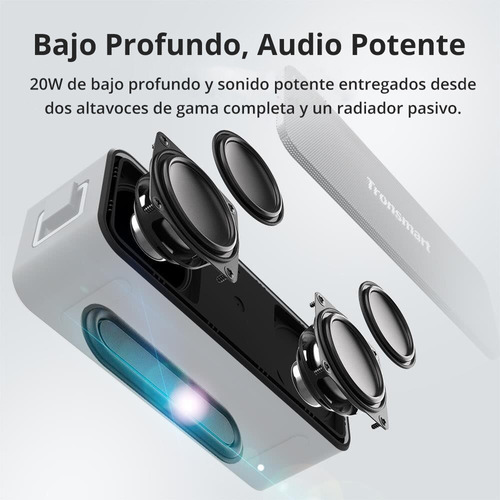 Bocina Tronsmart T2 Plus Portátil Con Bluetooth Negra