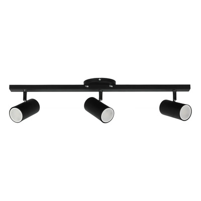 Lampara Liston 3 Luces Gu10 Movil Viena Apto Led Negro