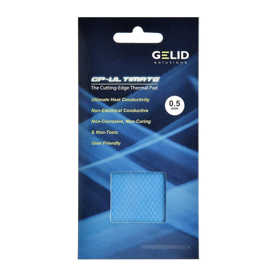 Thermal Pad Gelid Gp Ultimate Alto Rend 15 W/mk 90x50x0.5 Mm Color Azul
