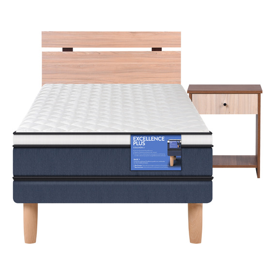 Cama Europea 1.5 Plazas Cic Excellence Plus + Set Olmo 