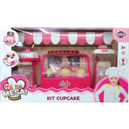 Brinquedo Kit Cupcake E Cafeteria Rosa Com Luz - Toyng