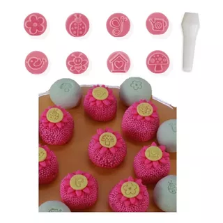 Kit 8 Carimbos Para Doces Jardim Encantado Rosa Bb Bluestar