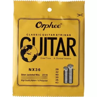 Juego De Cuerdas Guitarra Criolla Orphee Nx36 ( 0.28 - 0.43)