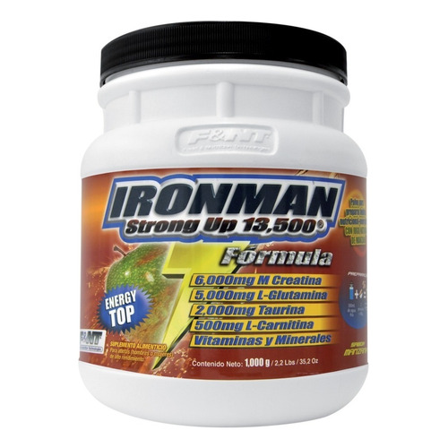 Iron Man Creatina Glutamina Taurina Carnitina Vitami Fnt Gca Sabor Manzana