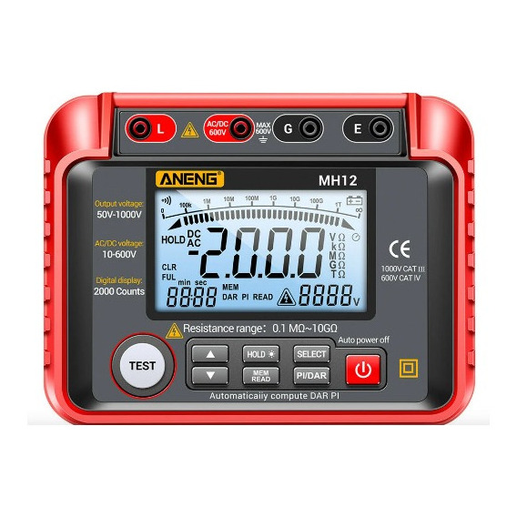 Megohmetro Aneng Mh12 Medidor De Transistores Lcd Eupro