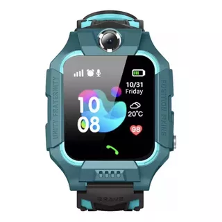 Reloj Smartwatch Niños Llamada Gps Localizacion Camara Luz Caja Celeste