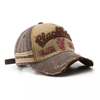 Gorra Vintage Visera Gastada, Jean Curva Algodón Blackrebell