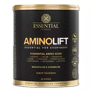 Aminolift Vegano 375g Essential Nutrition Sabor Tangerina