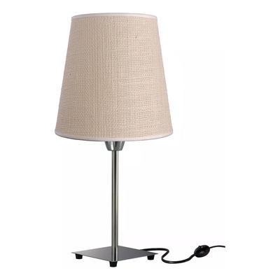 Lampara De Mesa Velador Acero Cañamo Led De Regalo